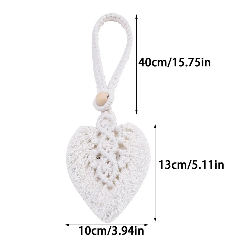 1/2PCs Handmade Curtain Tiebacks Macrame Tassel Leaf Shaped Curtain Holdback Braided Tie Back Holder Bohemian Home Decoration