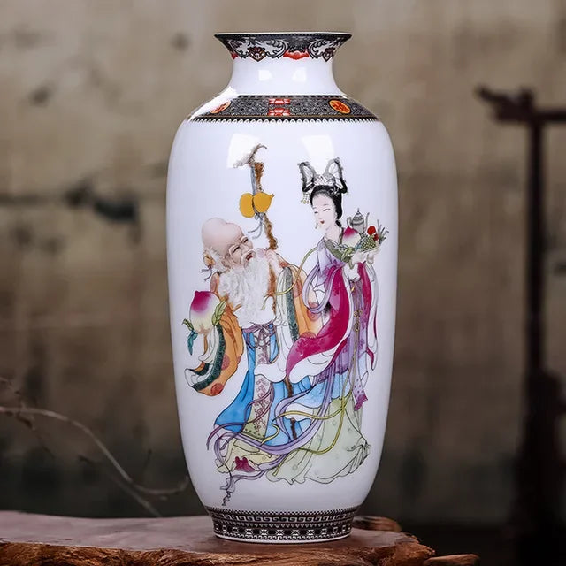 Ceramic Jingdezhen Vase Chinese Traditional Flower Vases
