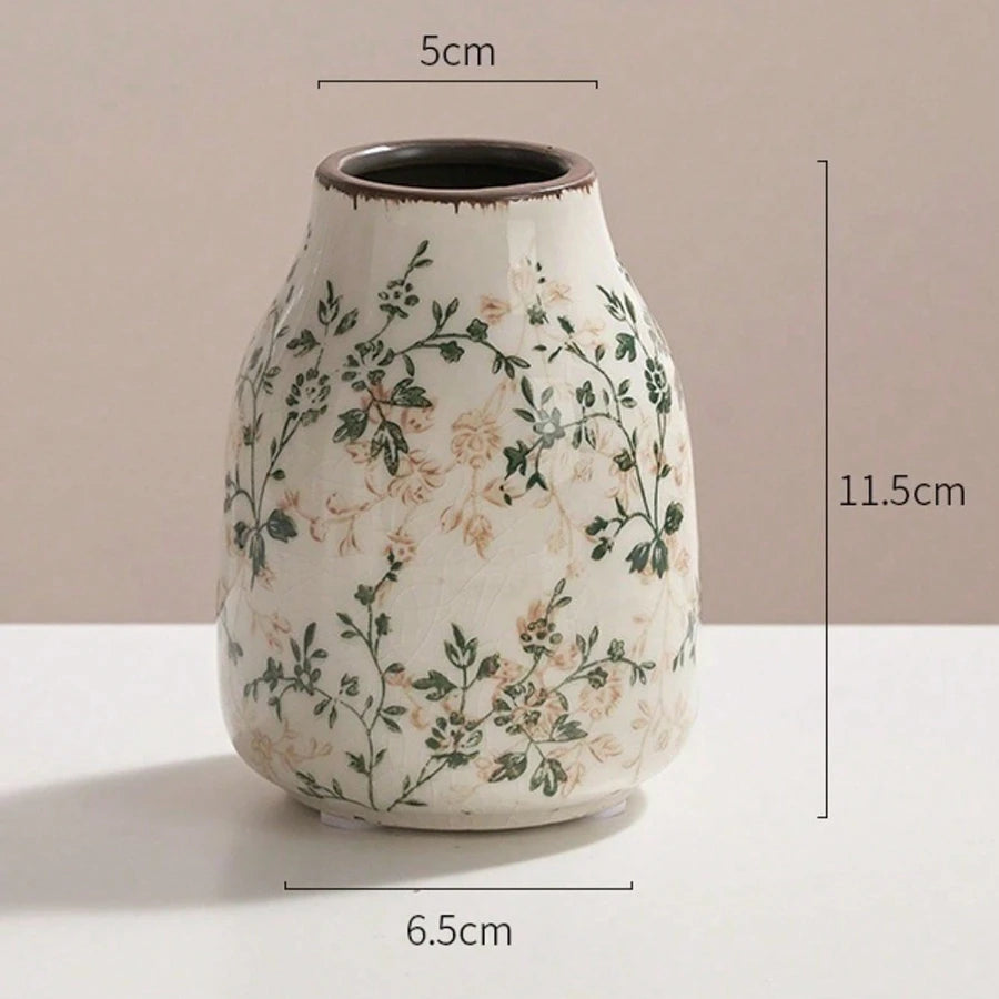 Ice Cracked Ceramic Vase Handmade Vase Bohemian Art Home Decoration
