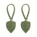 2pcs Stylish Woven Hemp Rope Leaf Design Curtain Tiebacks