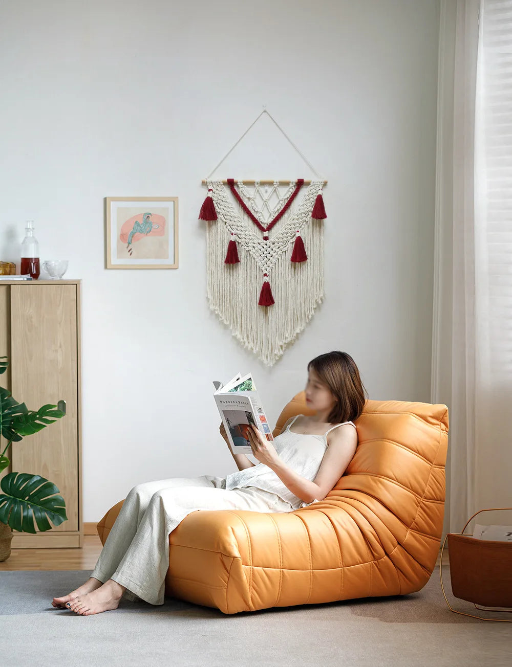 Nordic Woven Macrame Tapestry Room Decor Boho Home and Decoration for Bedroom Livingroom Wall Art Aesthetics Decorating Items