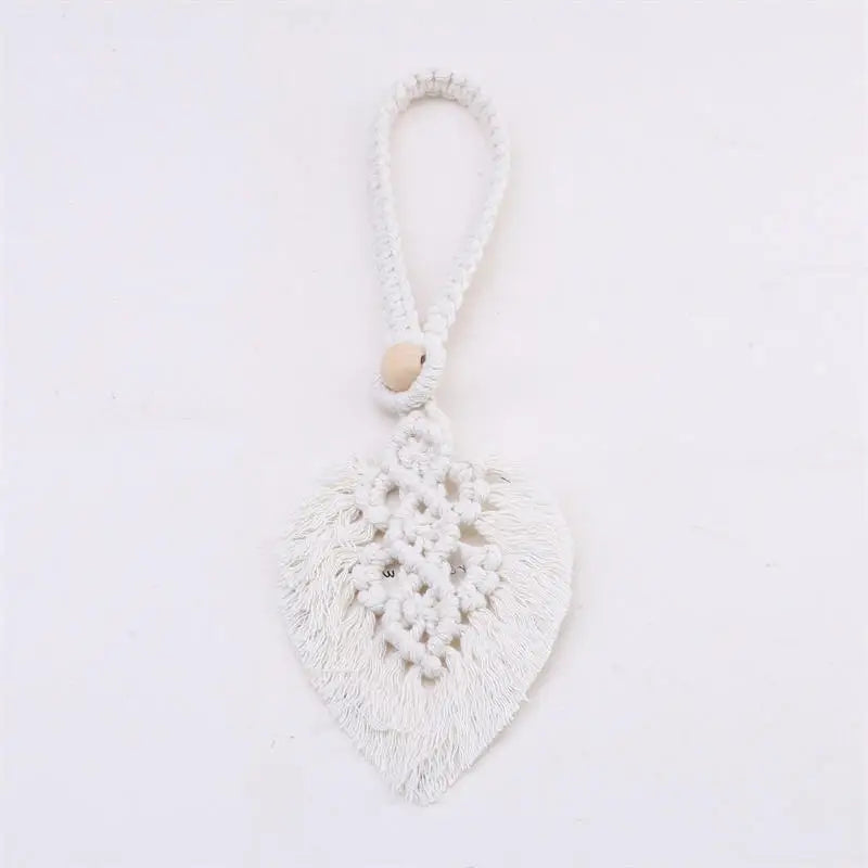 1/2PCs Handmade Curtain Tiebacks Macrame Tassel Leaf Shaped Curtain Holdback Braided Tie Back Holder Bohemian Home Decoration