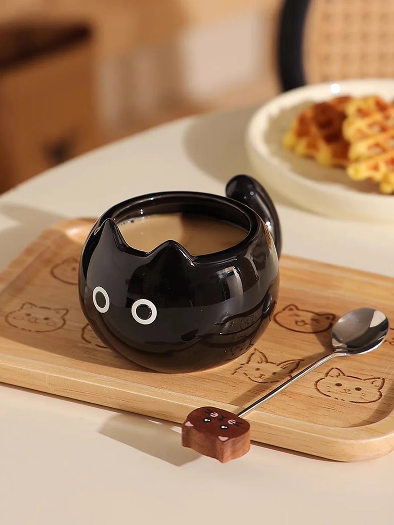 1Pc Siamese Cat Coffee Cup Cute Mug High-Looking for Coffee Shop Latte Latte Cup Office Living Room Home Bedroom Drinking Cup