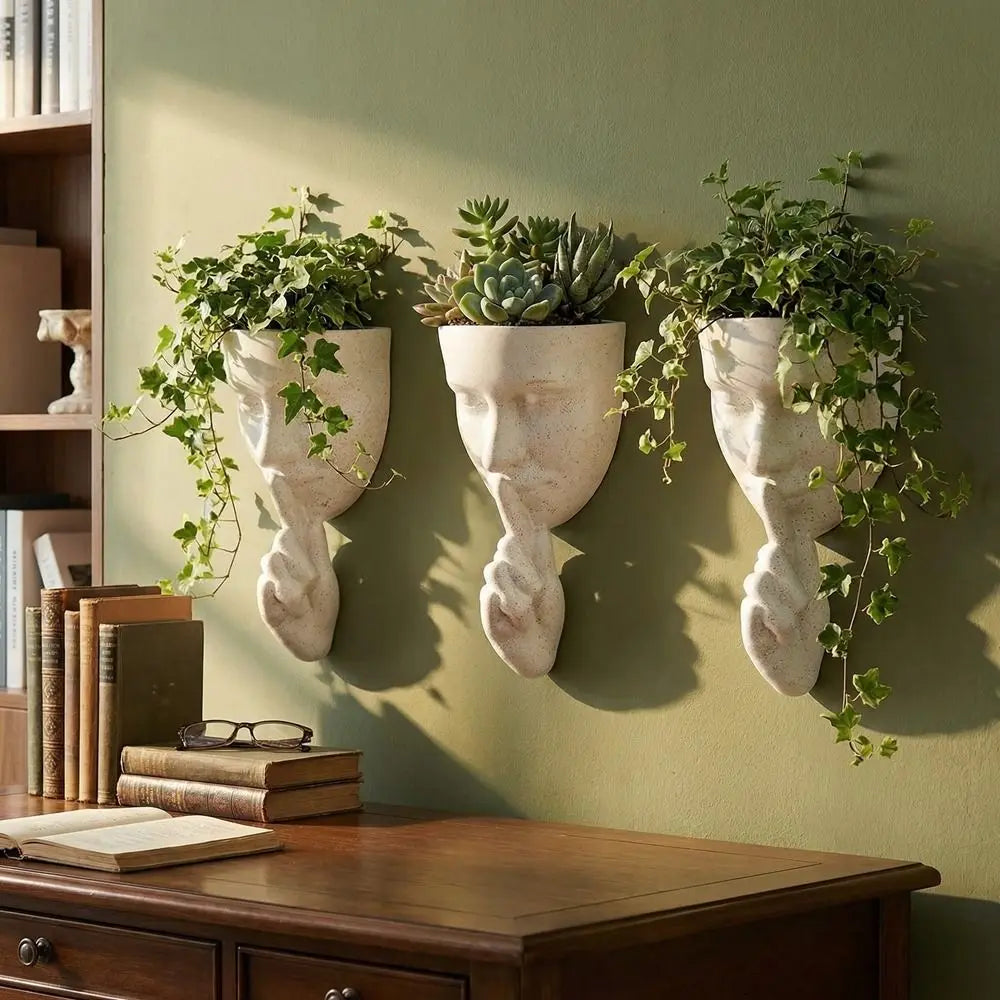Silent Human Face Decorative Vases Bohemian Style