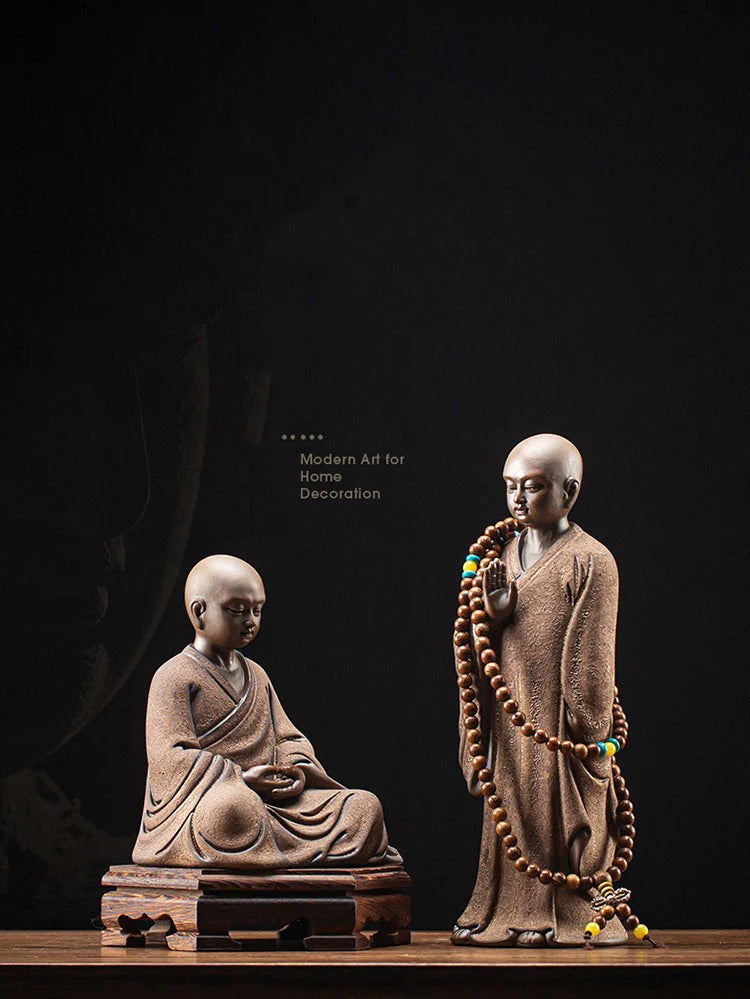 Ceramics Little Monk sculptures and figurines ceramic buddha statue