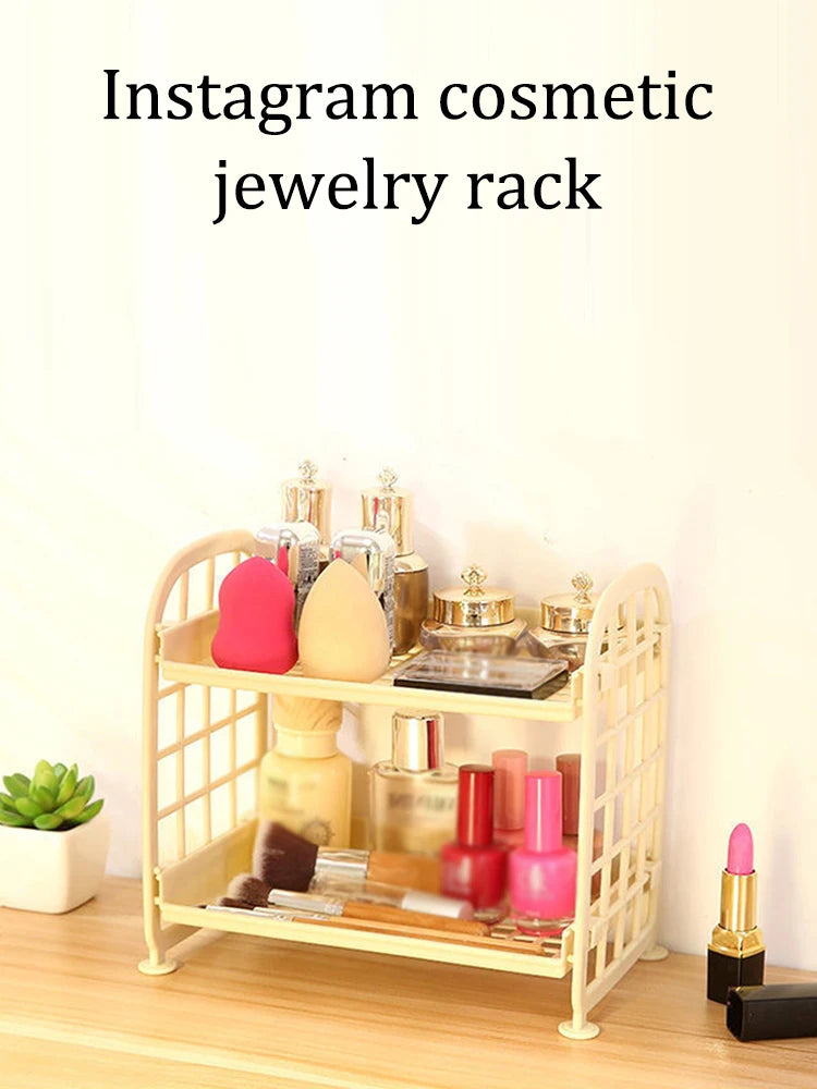 1PC High Appearance Horizontal Desktop Storage Shelf Simple Multi-storey Dormitory Storage Shelf Computer Office Available