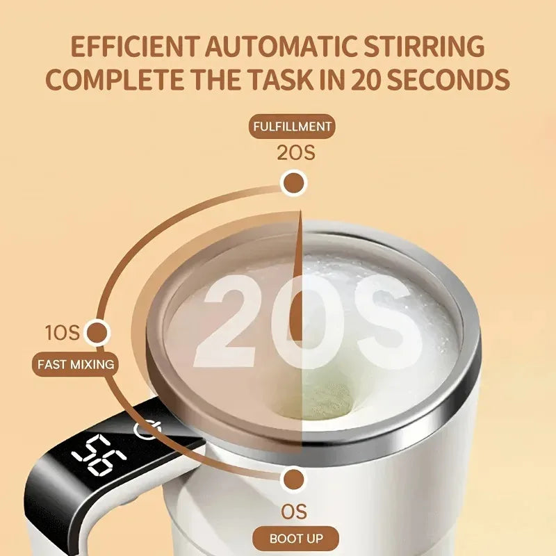 Electric Self Mixing Coffee Mug 380ML USB Rechargeable