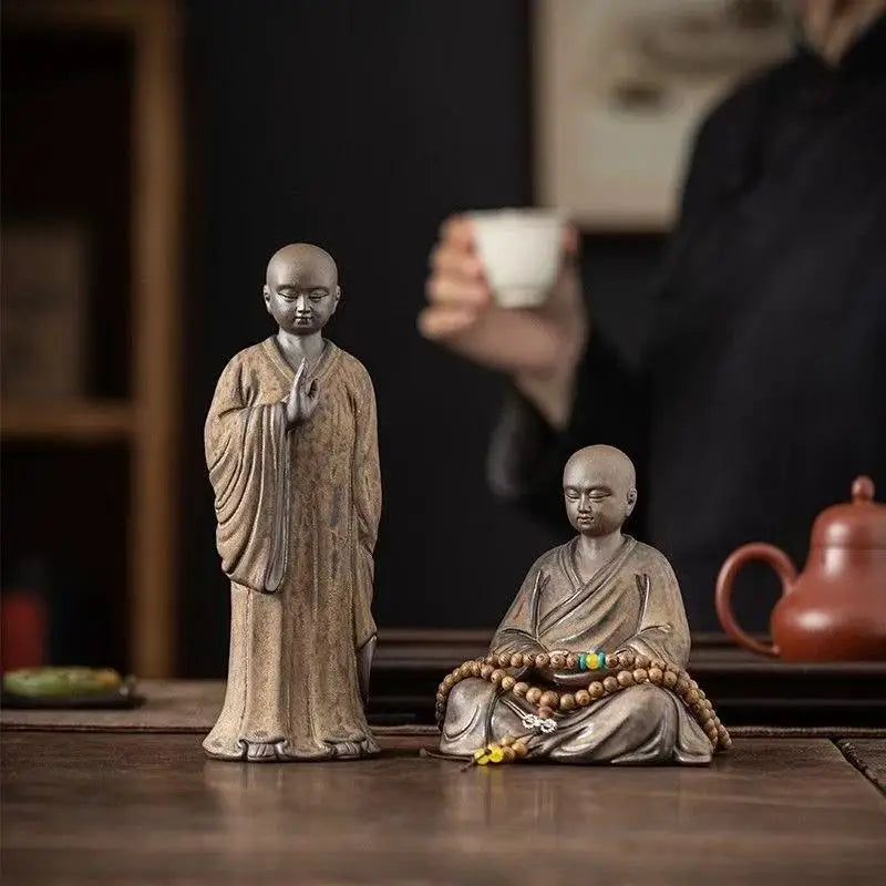 Ceramics Little Monk sculptures and figurines ceramic buddha statue