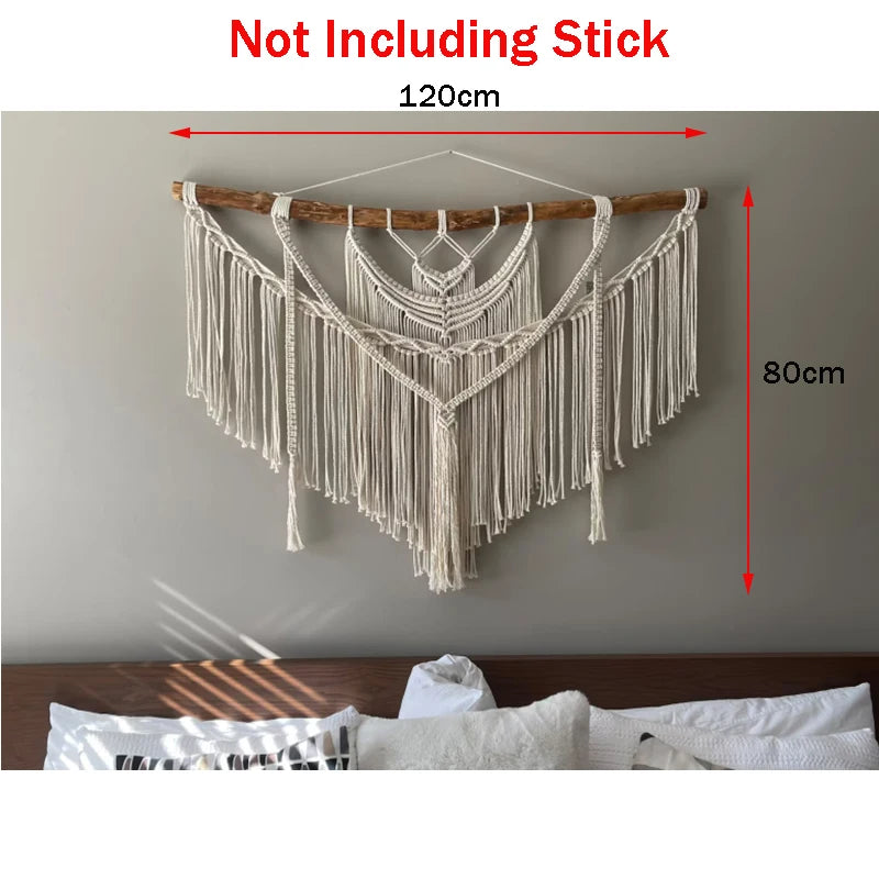 Large Layered Macrame Wall Hanging Tapestry Hand Weaving Bohemian Style For Home Decor Living Room Bedroom Headboard Decoration