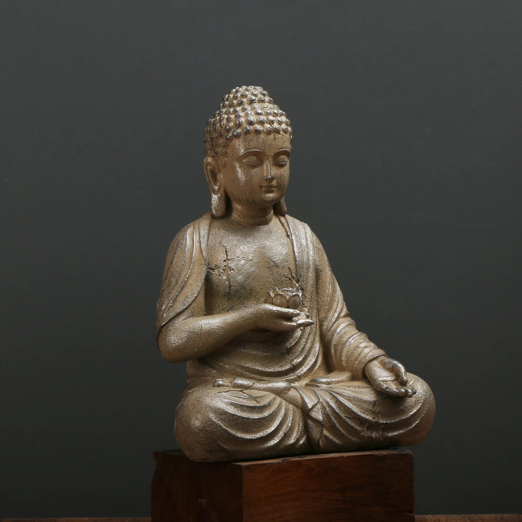 1pc Single-handed Lotus Buddha Statue Sculpture