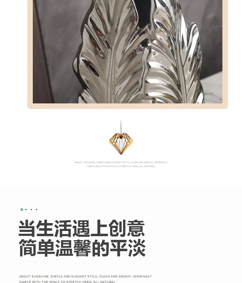 ceramic high-end vase Pottery Vase personalized living room foyer decoration creative