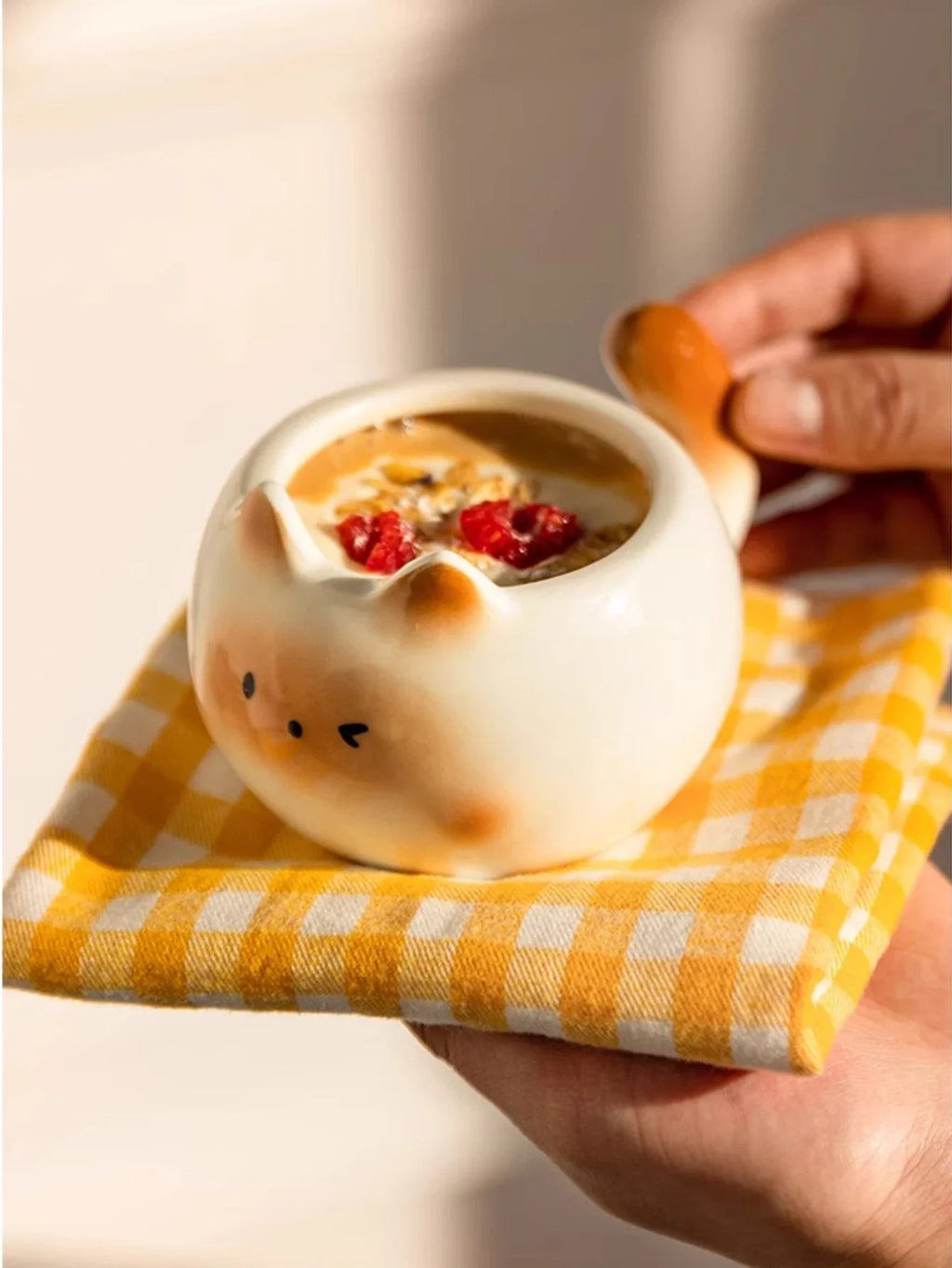 1Pc Siamese Cat Coffee Cup Cute Mug High-Looking for Coffee Shop Latte Latte Cup Office Living Room Home Bedroom Drinking Cup