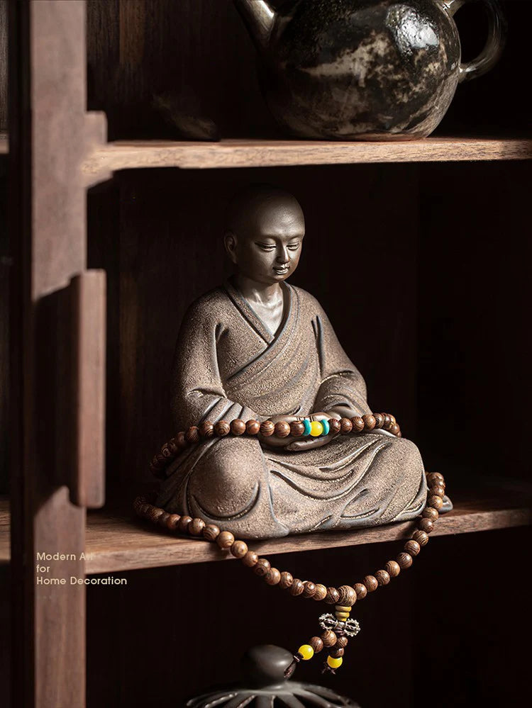 Ceramics Little Monk sculptures and figurines ceramic buddha statue