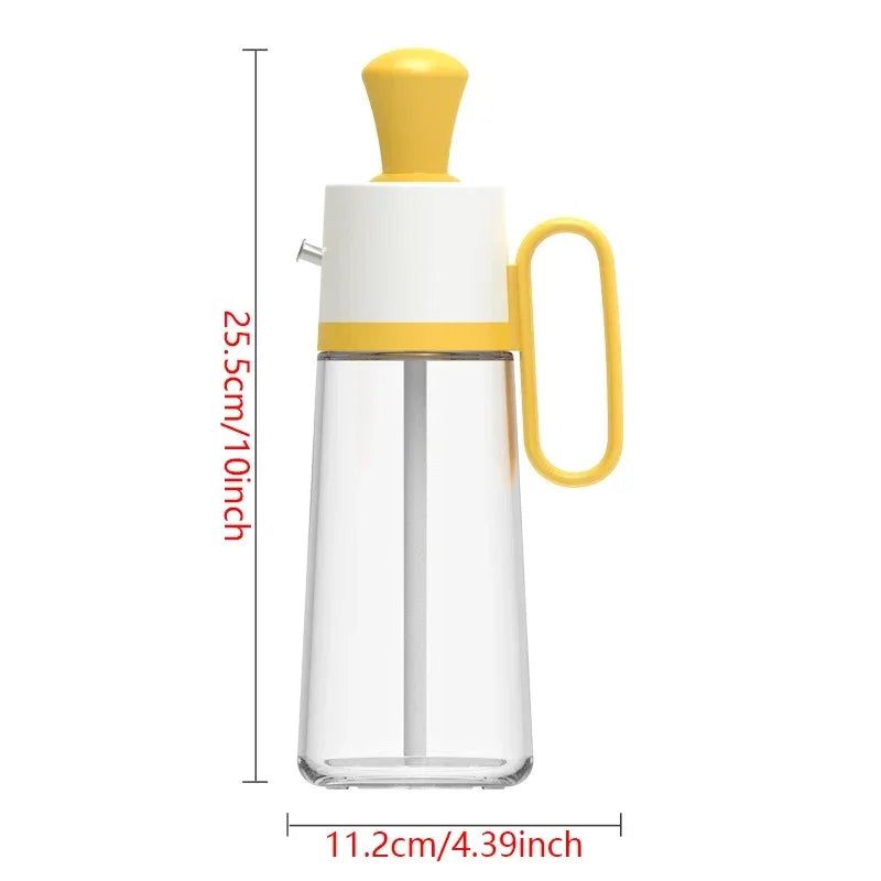 Large-capacity 2 in 1 Silicone Oil Bottle with Olive Oil Brush, Barbecue Steak Oil Sauce Brush Dispenser, Baking BBQ Tool
