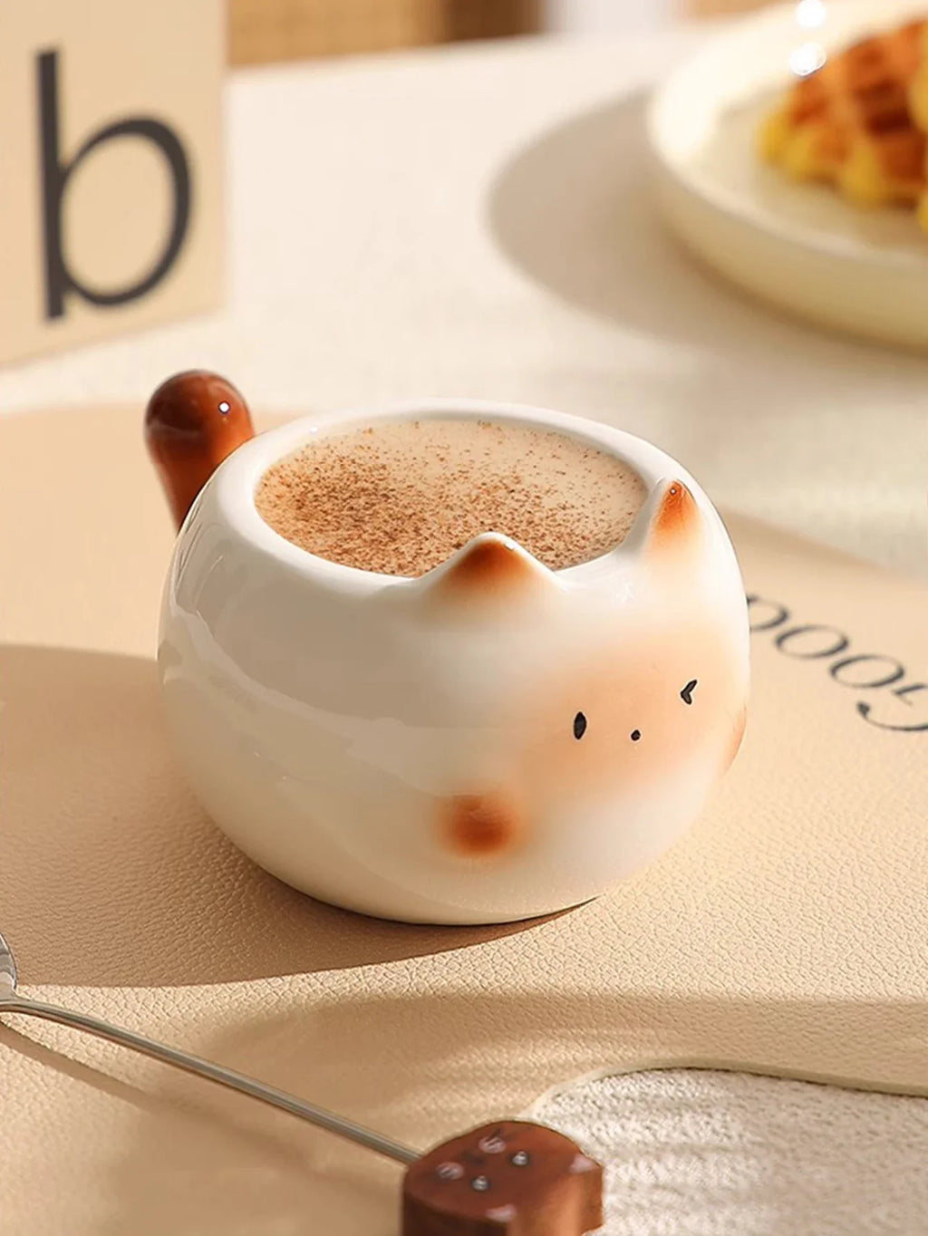 1Pc Siamese Cat Coffee Cup Cute Mug High-Looking for Coffee Shop Latte Latte Cup Office Living Room Home Bedroom Drinking Cup