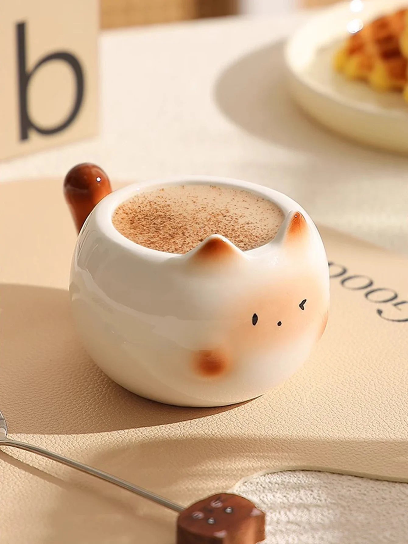 1Pc Siamese Cat Coffee Cup Cute Mug High-Looking for Coffee Shop Latte Latte Cup Office Living Room Home Bedroom Drinking Cup