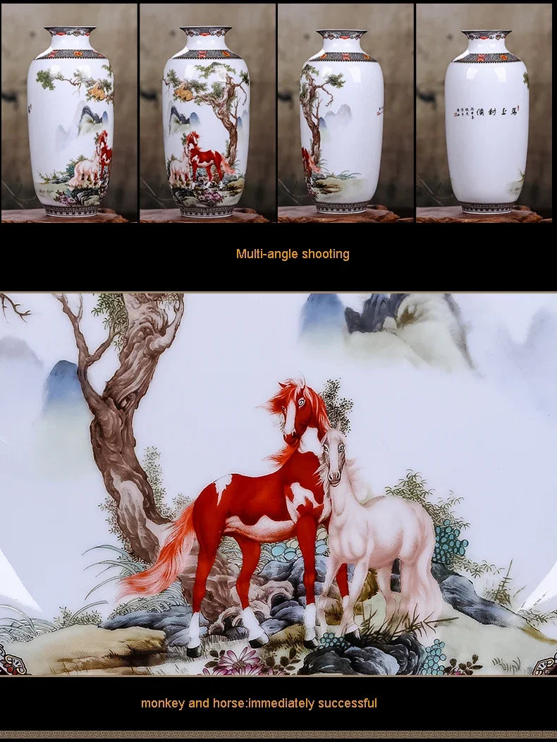 Ceramic Jingdezhen Vase Chinese Traditional Flower Vases