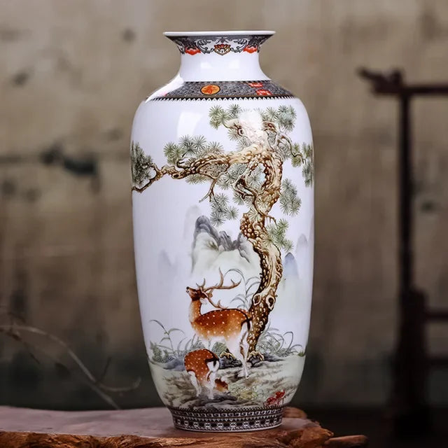 Ceramic Jingdezhen Vase Chinese Traditional Flower Vases