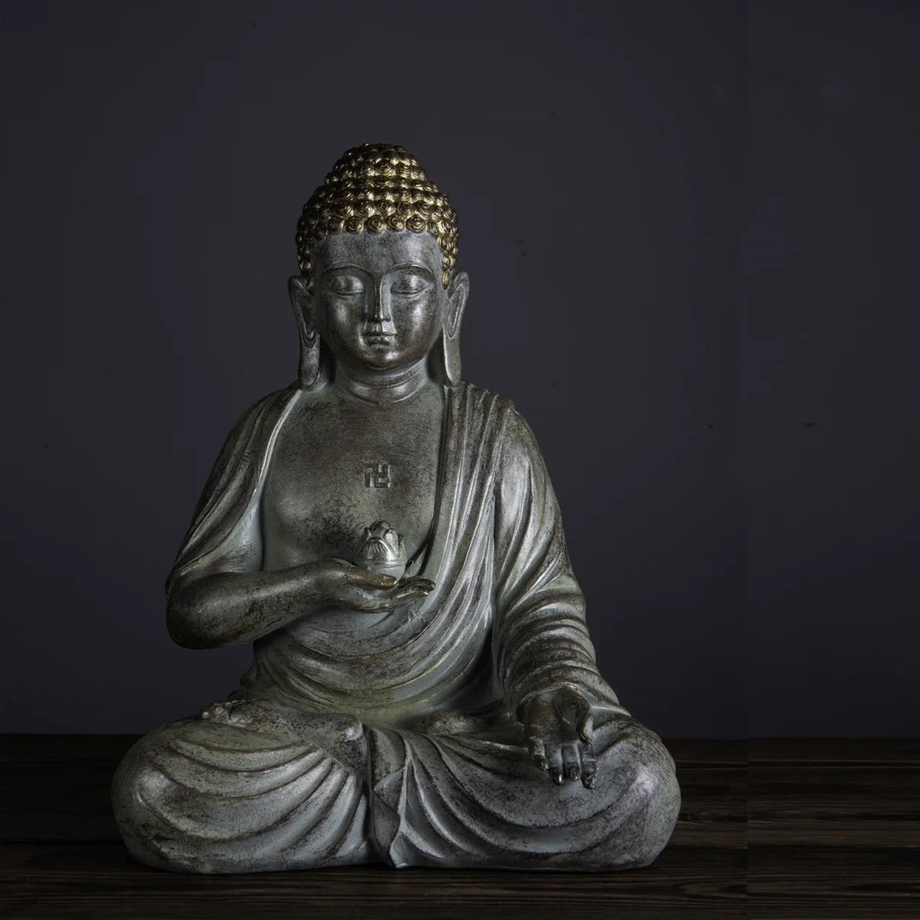 1pc Single-handed Lotus Buddha Statue Sculpture