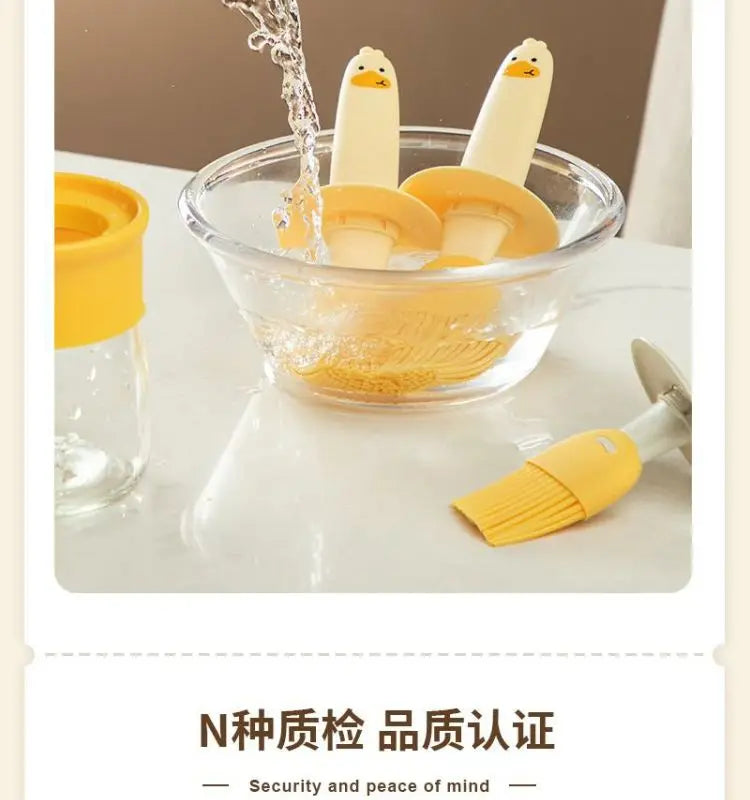 Oil Brush Bottle, Glass Oil Bottle Brush, Household with Lid, Oil Control, Barbecue, Baking, Pancake Oil Brush