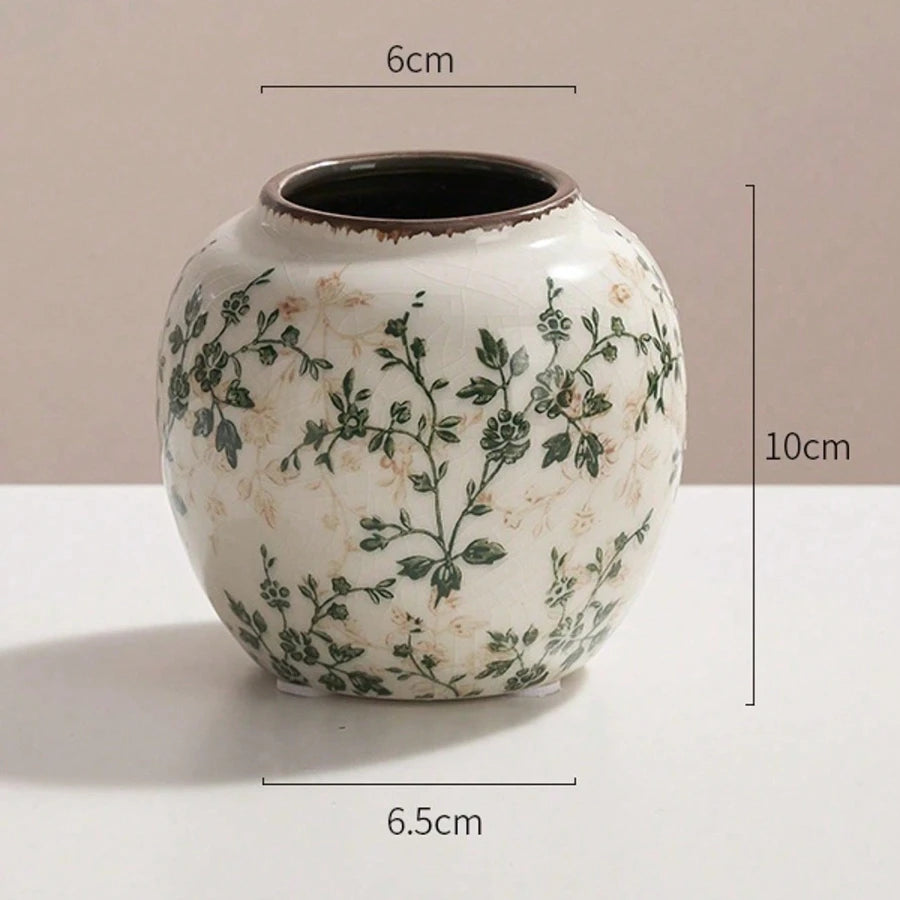 Ice Cracked Ceramic Vase Handmade Vase Bohemian Art Home Decoration