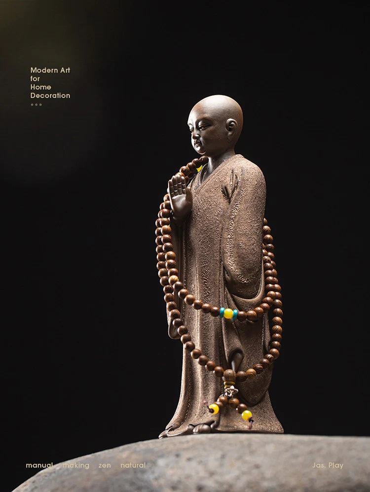 Ceramics Little Monk sculptures and figurines ceramic buddha statue