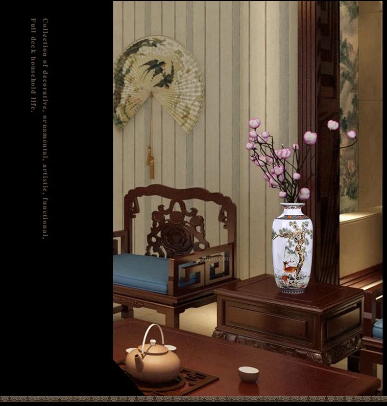 Ceramic Jingdezhen Vase Chinese Traditional Flower Vases