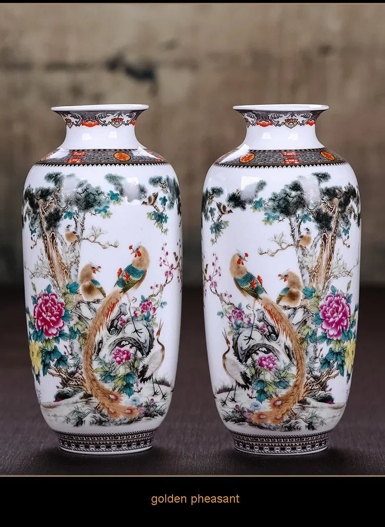 Ceramic Jingdezhen Vase Chinese Traditional Flower Vases