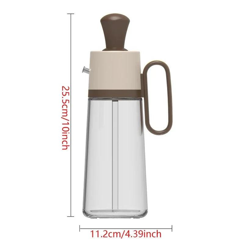 Large-capacity 2 in 1 Silicone Oil Bottle with Olive Oil Brush, Barbecue Steak Oil Sauce Brush Dispenser, Baking BBQ Tool