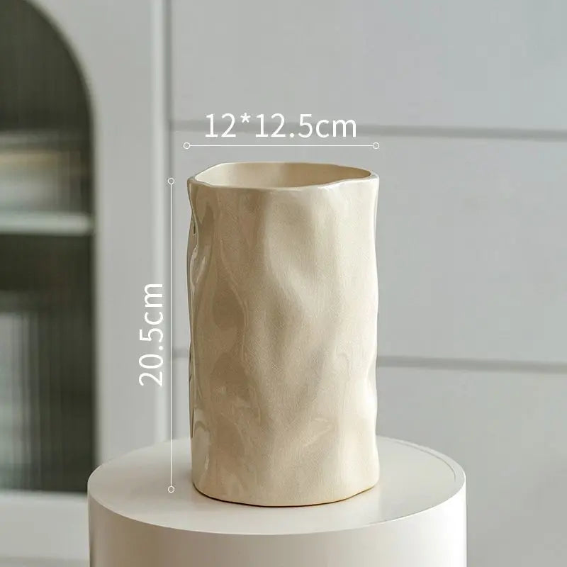 Cream Wind Ceramic Vase Ornaments