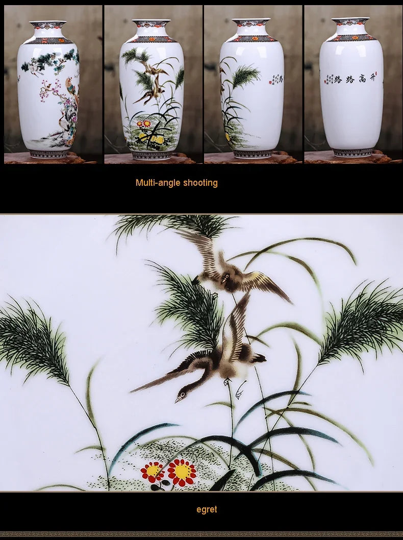 Ceramic Jingdezhen Vase Chinese Traditional Flower Vases