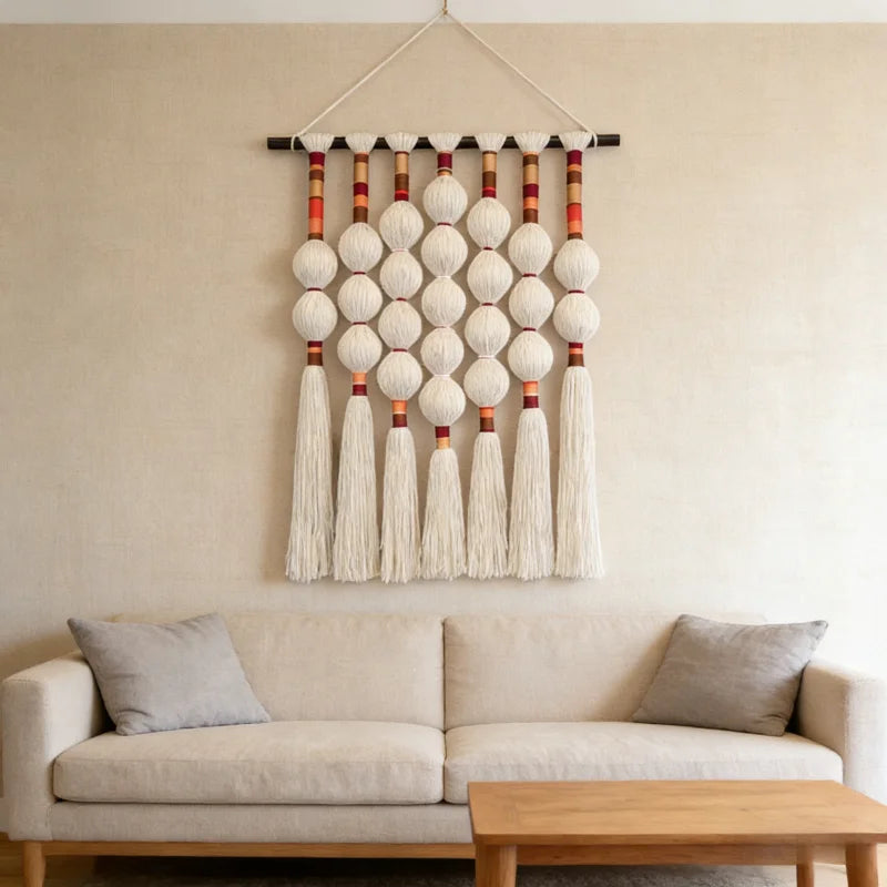 Large Macrame Wall Hanging Handmade Boho Woven Wall Tapestry for Living Room Home Decor