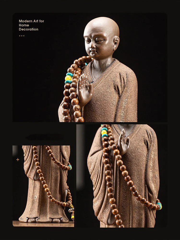 Ceramics Little Monk sculptures and figurines ceramic buddha statue
