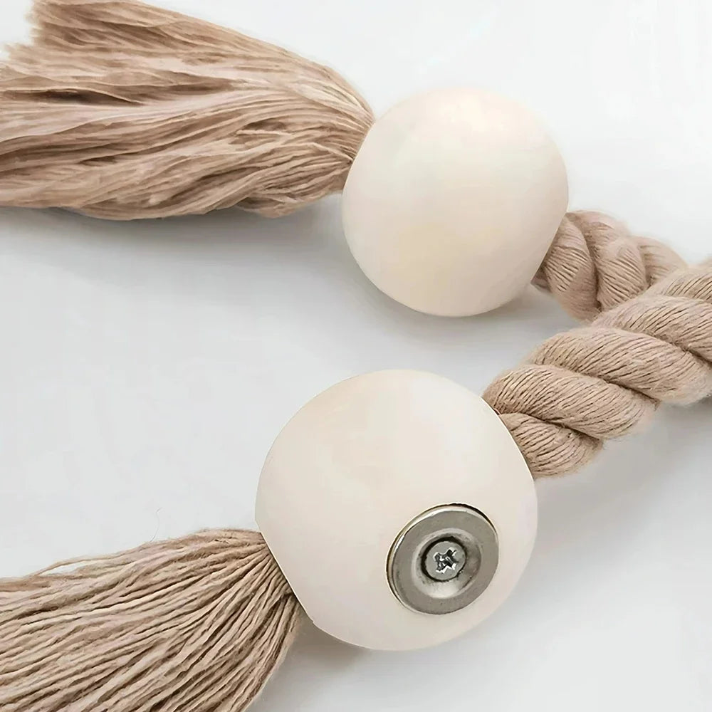 1PC Simple Fringe Beaded Curtain Strap No Punch Magnetic Adjustable Home Curtain Accessories