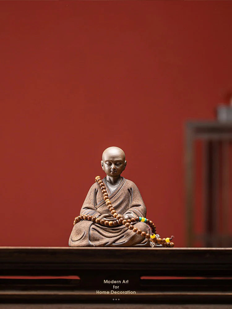 Ceramics Little Monk sculptures and figurines ceramic buddha statue