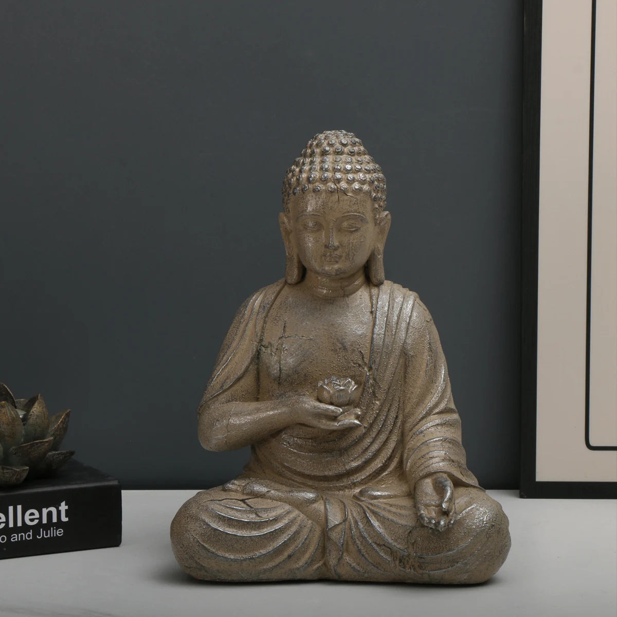 1pc Single-handed Lotus Buddha Statue Sculpture