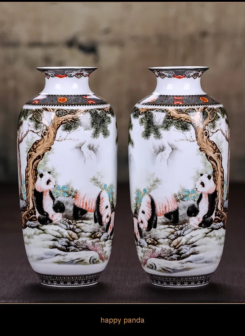 Ceramic Jingdezhen Vase Chinese Traditional Flower Vases