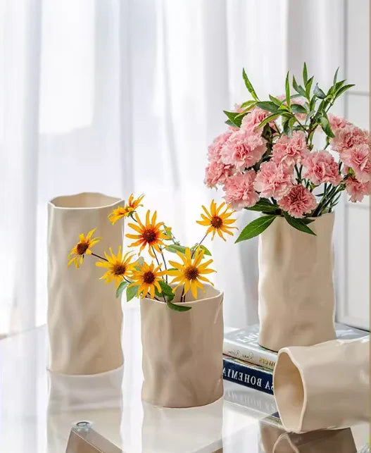Cream Wind Ceramic Vase Ornaments