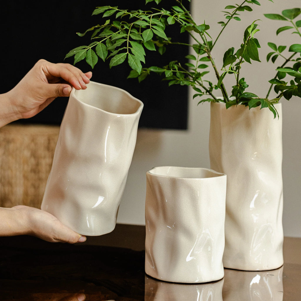 Cream Wind Ceramic Vase Ornaments
