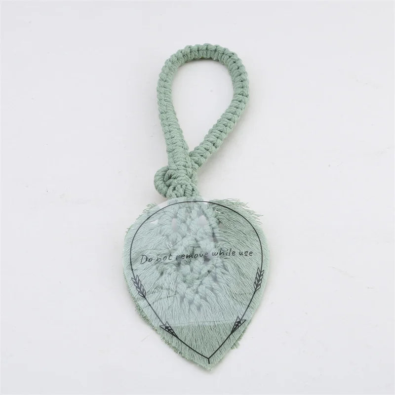 1/2PCs Handmade Curtain Tiebacks Macrame Tassel Leaf Shaped Curtain Holdback Braided Tie Back Holder Bohemian Home Decoration