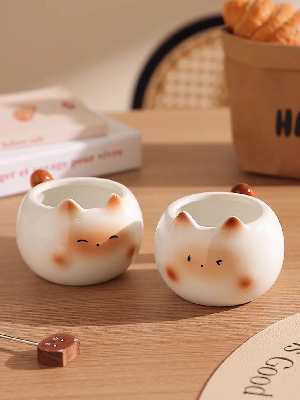 1Pc Siamese Cat Coffee Cup Cute Mug High-Looking for Coffee Shop Latte Latte Cup Office Living Room Home Bedroom Drinking Cup