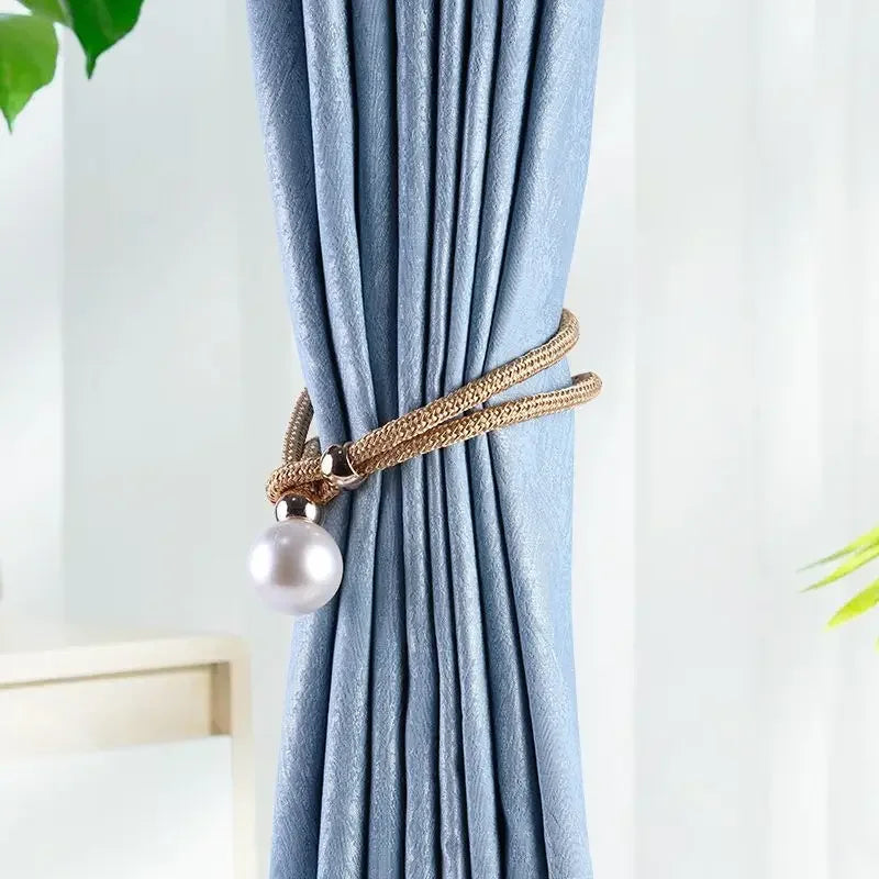 2pcs Pearl Curtain Tiebacks, Curtain Pearl Tiebacks,