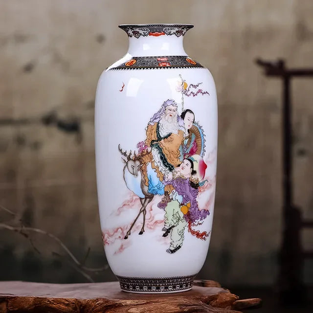 Ceramic Jingdezhen Vase Chinese Traditional Flower Vases