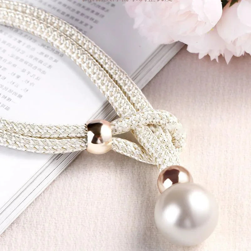 2pcs Pearl Curtain Tiebacks, Curtain Pearl Tiebacks,