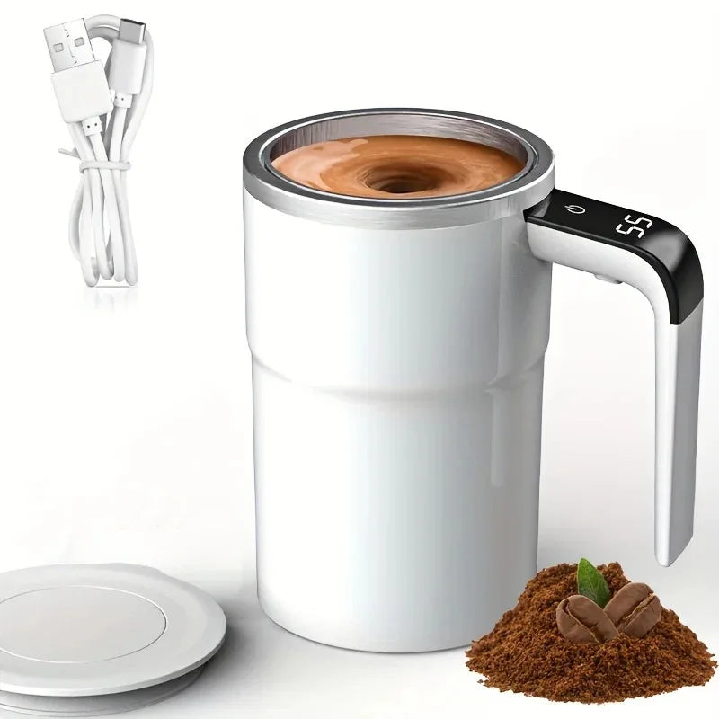 Electric Self Mixing Coffee Mug 380ML USB Rechargeable