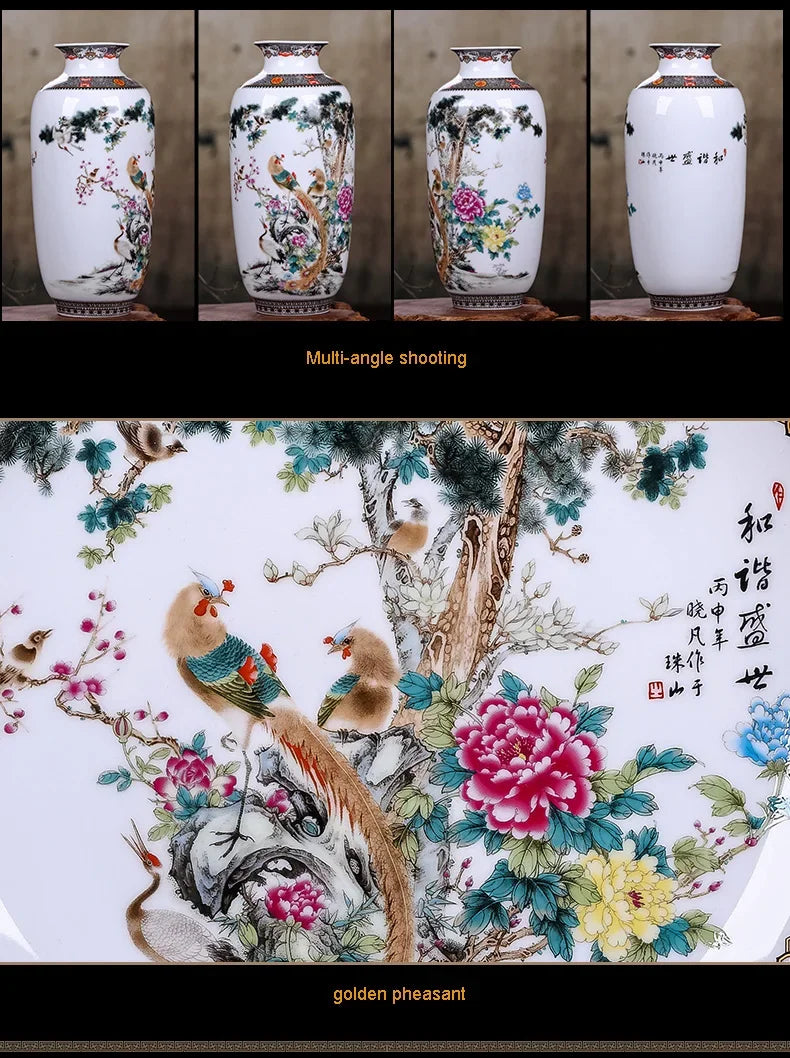 Ceramic Jingdezhen Vase Chinese Traditional Flower Vases